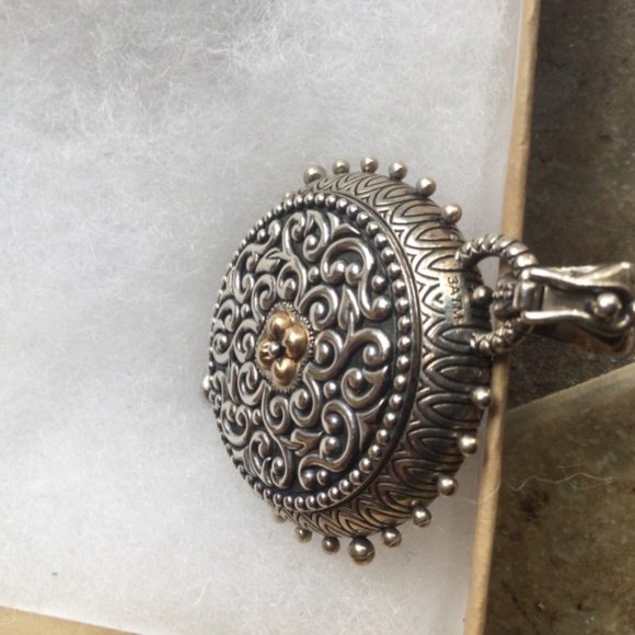 Barbara Bixby enhancer pendant time piece 925 18k - Picture 3 of 11